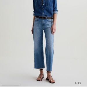AG Jeans Saige Wide Leg Crop With Panel